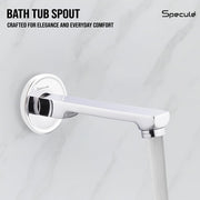 Nyra Brass Chrome Plain Bath Tub Spout - by Specule